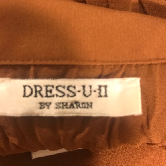 DRESS-U-II-BY SHARON JABOT POET BLOUSE RUST VINTAGE HOBO 2X - Picture 12 of 12
